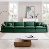 NicBex 150.38 Inch Corduroy 4-Seater Sofa with 2 Arm Pillows and 4 Throw Pillows for Living Room,Apartment,Bedroom - 2 of 4