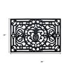HomeRoots 24" X 36" Black Pineapple And Scrollwork Outdoor Rubber Door Mat - 3 of 4