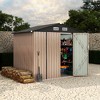 6x8 FT Outdoor Storage Shed with Lockable Door, Metal Garden Shed, Utility Galvanized Steel Shed, Patio Backyard Tool Storage,Bike Storage,Lawn Mower - 3 of 4