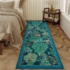 Washable Floral Animal Jungle Rug Non Slip Low Pile Rug Soft Throw Floor Cover Foldable Indoor Carpet for Living Room Bedroom Playroom Nursery - 3 of 4