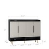 RISOKEYS Modern 4-Tier Wide Shoe Rack Storage Organizer with Adjustable Shelves & 4 Doors,Freestanding Shoe Cabinet with Metal Handles,White - 3 of 4