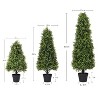 poetree 2.5/3/4 ft Artificial Topiary Boxwood Tree, Faux Shrub in Pot for Indoor/Outdoor,Home Decor - 2 of 4