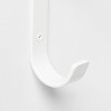 Metal Hook Matte White - Brightroom™: Wall & Towel Hook, Powder-Coated Iron, 10lb Capacity, Decorative, Single Hook - 3 of 3