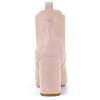 Allegra K Women's Round Toe Chunky High Heels Ankle Chelsea Boots - 4 of 4