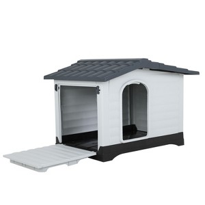 BestMassage Dog House Indoor Outdoor Plastic Dog Kennel Dog Shelter with Air Vents Elevated Floor Waterproof - 1 of 4