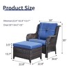 POCASSY Wicker Patio Lounge Chairs with Ottomans and Cushions, Set of 2 - 3 of 4