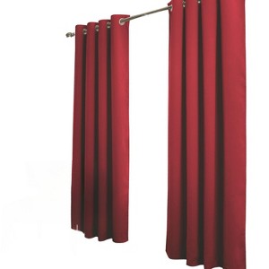 RT Designer Collection Anchorage Blackout Grommet Luxurious Modern Design Curtain Panel 54" x 95" Red - 1 of 4