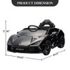 12V Kids Ride On Car with Remote Control, Battery Powered Sports Car Toy with Dual 25W Motors, Spring Suspension, Headlight, Music for Toddler 3+ - 3 of 4