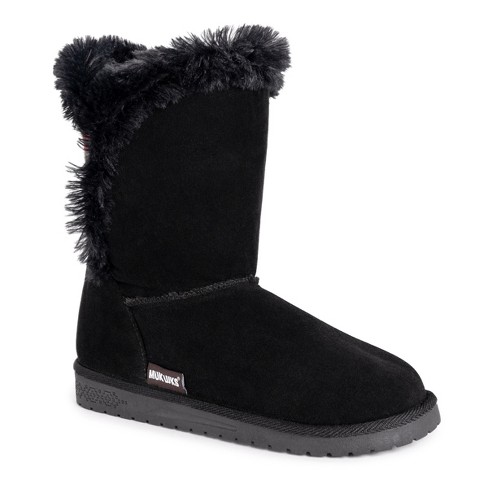 Essentials By Muk Luks Women s Carey Boots black red 6 Target