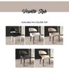 LeisureMod Ethos Leather Dining Chair – Upholstered Mid-Century Modern Accent Chair with Rubberwood Legs for Kitchen, Dining Room, or Office Set of 2 - 4 of 4