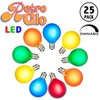 Novelty Lights 25 Pack RetroGlo G40 LED Filament Bulbs, E12/C7 Candelabra Base Outdoor String Light Replacement Bulbs - 4 of 4