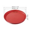 Unique Bargains Round Restaurant Non-Slip Fodd Serving Trays Red 11.5" x 0.94" 2 Pcs - 2 of 4