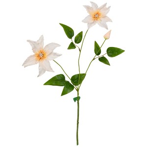 Allstate Floral Two-Tone Clematis Artificial Floral Spray with Rhinestones - 20" - Blush Pink - 1 of 4