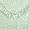Laura Ashley Claire Microfiber Quilt Set Sage - 3 of 4