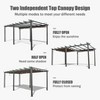 Gloweer Outdoor Retractable Grill Gazebo Pergola with Weather-Resistant Canopy Aluminum Garden - 4 of 4