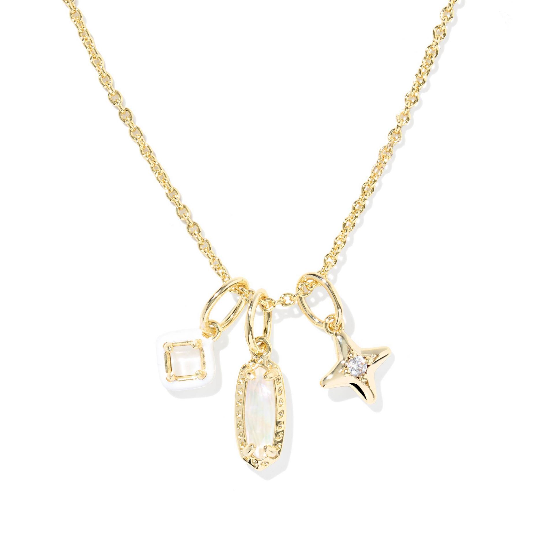 Kendra Scott Emma Charm Pendant Necklace - Gold/White
