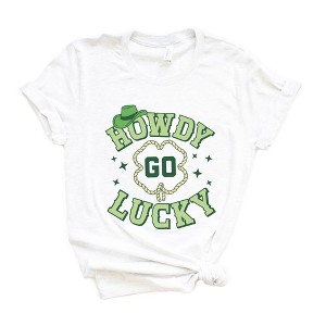Simply Sage Market Women's Howdy Go Lucky Stars Short Sleeve Graphic Tee - 1 of 4