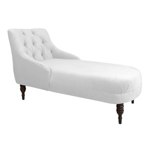 Chaise Velvet White - Skyline Furniture