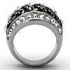 Slickblue Women's Stainless Steel Ring with Clear Synthetic Crystal, Polished Finish, No Plating, Size 5-10 - 3 of 4