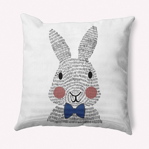 Bunny throw outlet pillow