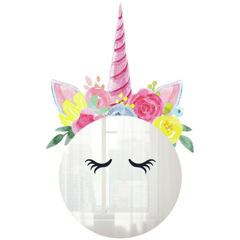 Floral Unicorn Mirror Wall Decal - RoomMates, 4 of 6