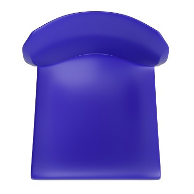 Blue Metal Full-Back Contoured Stacking Chair with Gray Sled Base