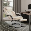 Executive Office Chair with High Back, Reclining Seat and Footrest for Home Office Use -3irtyhousy - 3 of 4