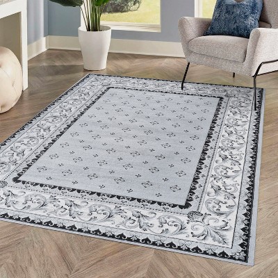 Acanthus French Border Area Rug - JONATHAN Y