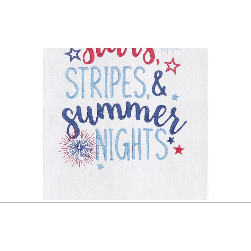 C&F Home Star Stripes & Summer Nights Embroidered Cotton Flour Sack Kitchen Towel, 3 of 4