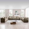 3-Piece Corduroy Fabric Modern Sofa Set with Two 2-Seaters and One 3-Seater, Large Deep Seat, Sofat Cushion and Pillows - 2 of 4