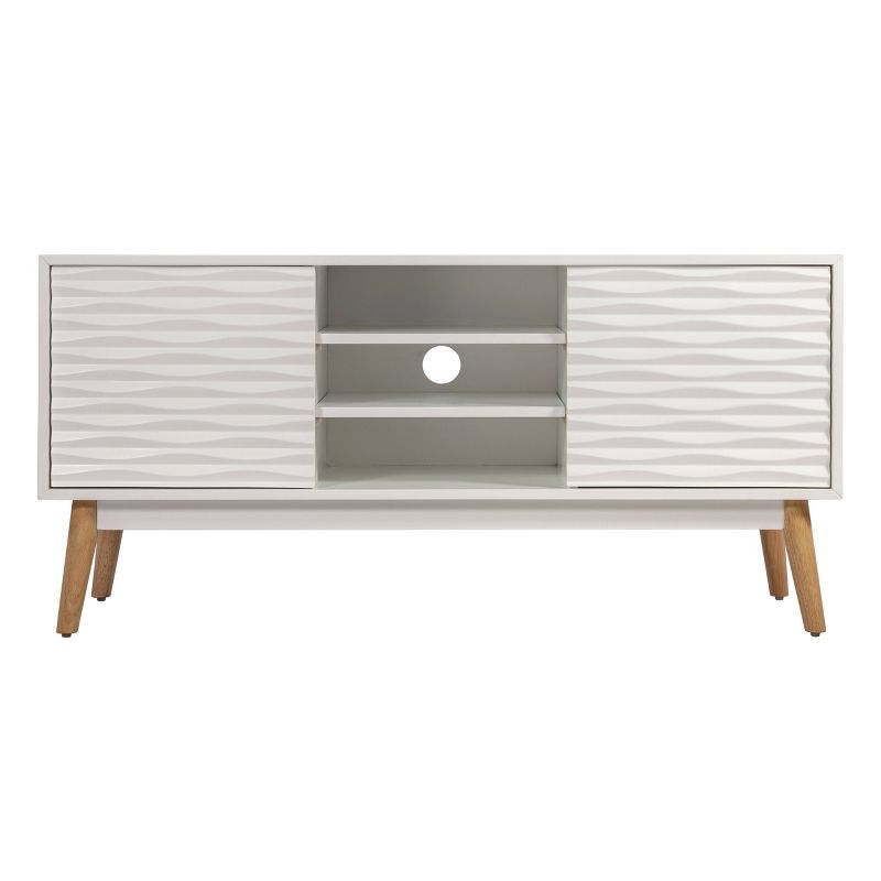 Aurie Media Console French White - Adore Decor, 1 of 9