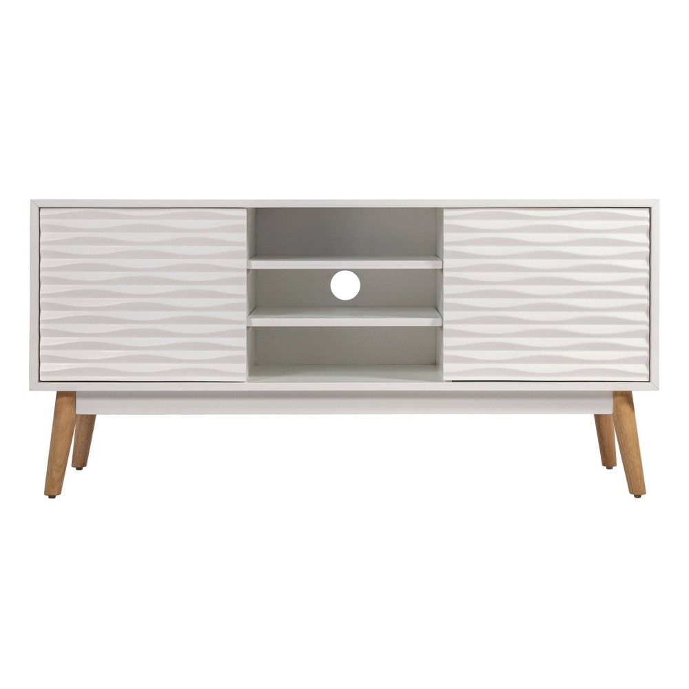 Aurie Media Console French White - Adore Decor