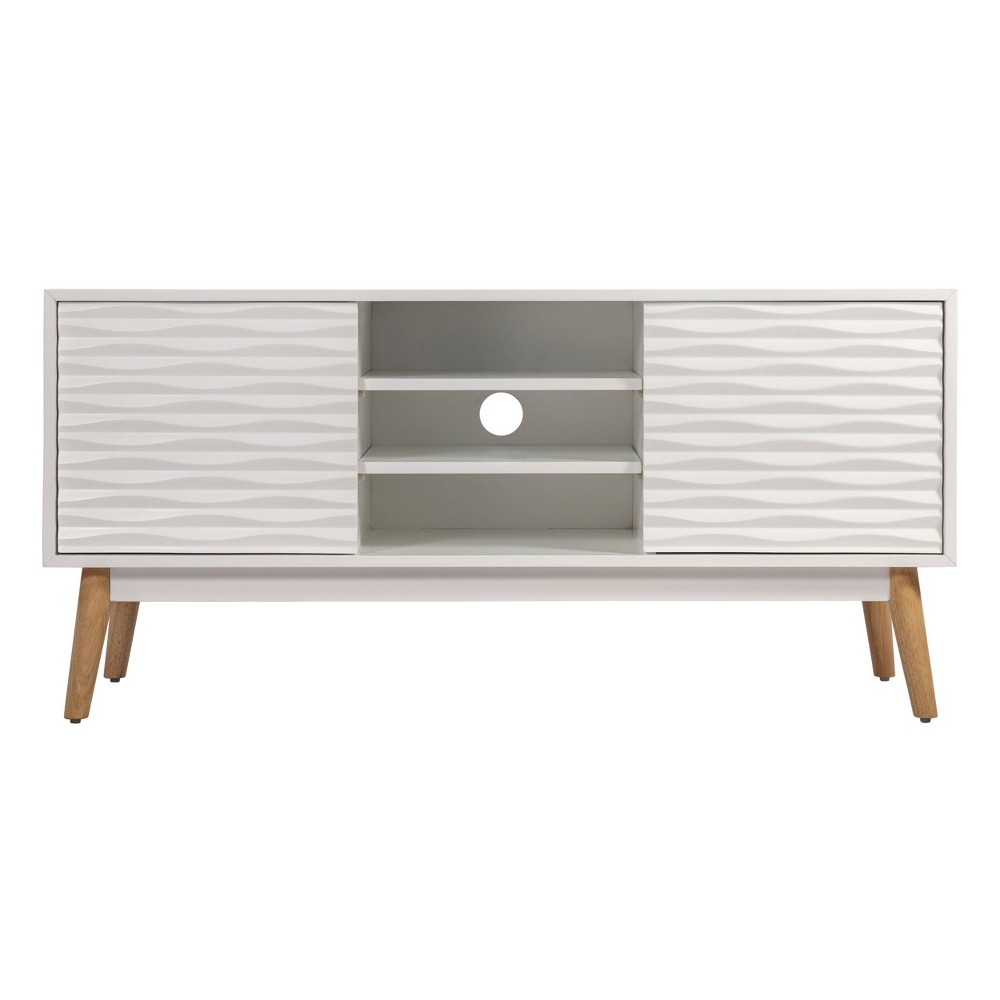 Photos - Mount/Stand Aurie Media Console French White - Adore Decor