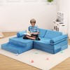 Kids Couch 13PCS Play couch,modular kids play couch for playroom, Playhouse Play Set for Toddlers Babies, Foam Modular Sectional Sofa - 3 of 4