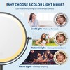 Makeup Mirror, Vanity Mirror with Lights 3 Color Settings Adjustable Brightness, 1/10X Magnifying, 360° Rotating Magnification Mirror for Desk Beauty - 4 of 4