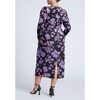 ELOQUII Women's Plus Size Printed Velvet Midi Dress - 3 of 4