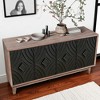 60" Mid Century Modern Buffet Sideboard Cabinet with Solid Wood Legs, Antique Credenza Console Table with Diamond Pattern Doors, Storage Cabinet - 3 of 4