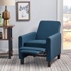 Coolbibila-Adjustable Fabric Push Back Recliner Chair,Elegant Upholstered Reading Chair,Accent Armchair With Footrest And Wooden Legs - 3 of 4