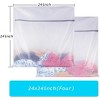 4 Pack Heavy Duty Mesh Laundry Bags, 24"×24" Supper Zipper for Travel, Lingerie & Sweaters - 2 of 4