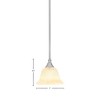 Toltec Lighting Any 1 - Light Pendant in  Brushed Nickel with 7" Italian Marble Shade - 2 of 2