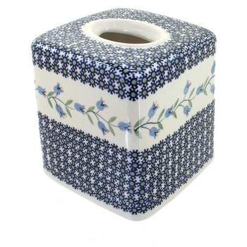 Blue Rose Polish Pottery O003 Manufaktura Tissue Box