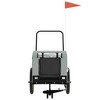 vidaXL Pet Bike Trailer Gray and Black Oxford Fabric and Iron 49.2" x 24.8" x 26" - 3 of 4