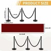 Black Crowd Control Stanchion Velvet Ropes Carpet Set, 12pcs Post Sand Injection Hollow Base (26 ft Carpet, 10pcs Velvet Rope) - 2 of 4