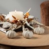 Sullivans Artificial Fall Mixed Foliage Accent Ring Brown-Cream - 4 of 4