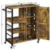 Yaheetech Storage Kitchen Cart on Wheels for Kitchen Living Room Bathroom, Rustic Brown - 3 of 4