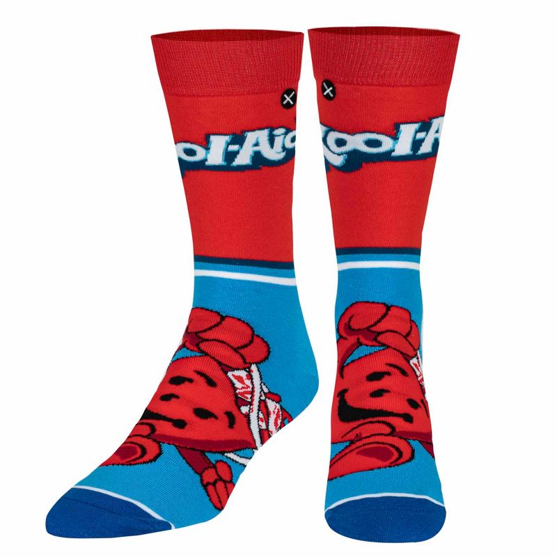 Odd Sox, Kool Aid Half Stripe, Funny Novelty Socks, Large, 2 of 7