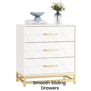 Jojoka 3 Drawer Slim Tall Dresser for Bedroom and Closet, Vertical Storage Chest with Soft-Close Glides and Anti-Tip Kit, Space Saver - 1 of 4