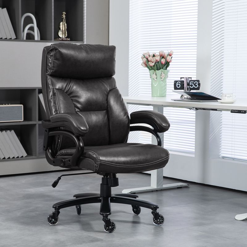 Vinsetto 400lbs Executive Office Chair for Big and Tall, PU Leather Computer Desk Chair with Adjustable Height, 2 of 7