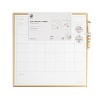 U Brands 14"x14" Gold Frame Dry Erase Calendar - White/Geo - image 4 of 4