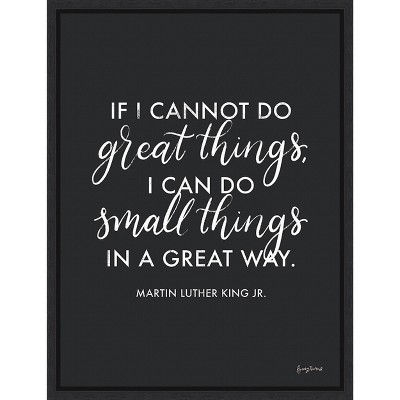 Black and White Inspirational Quote Framed Canvas Wall Art